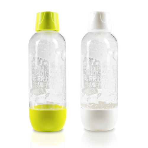 Bottiglie per gasatore Happy Frizz bianca e verde lime